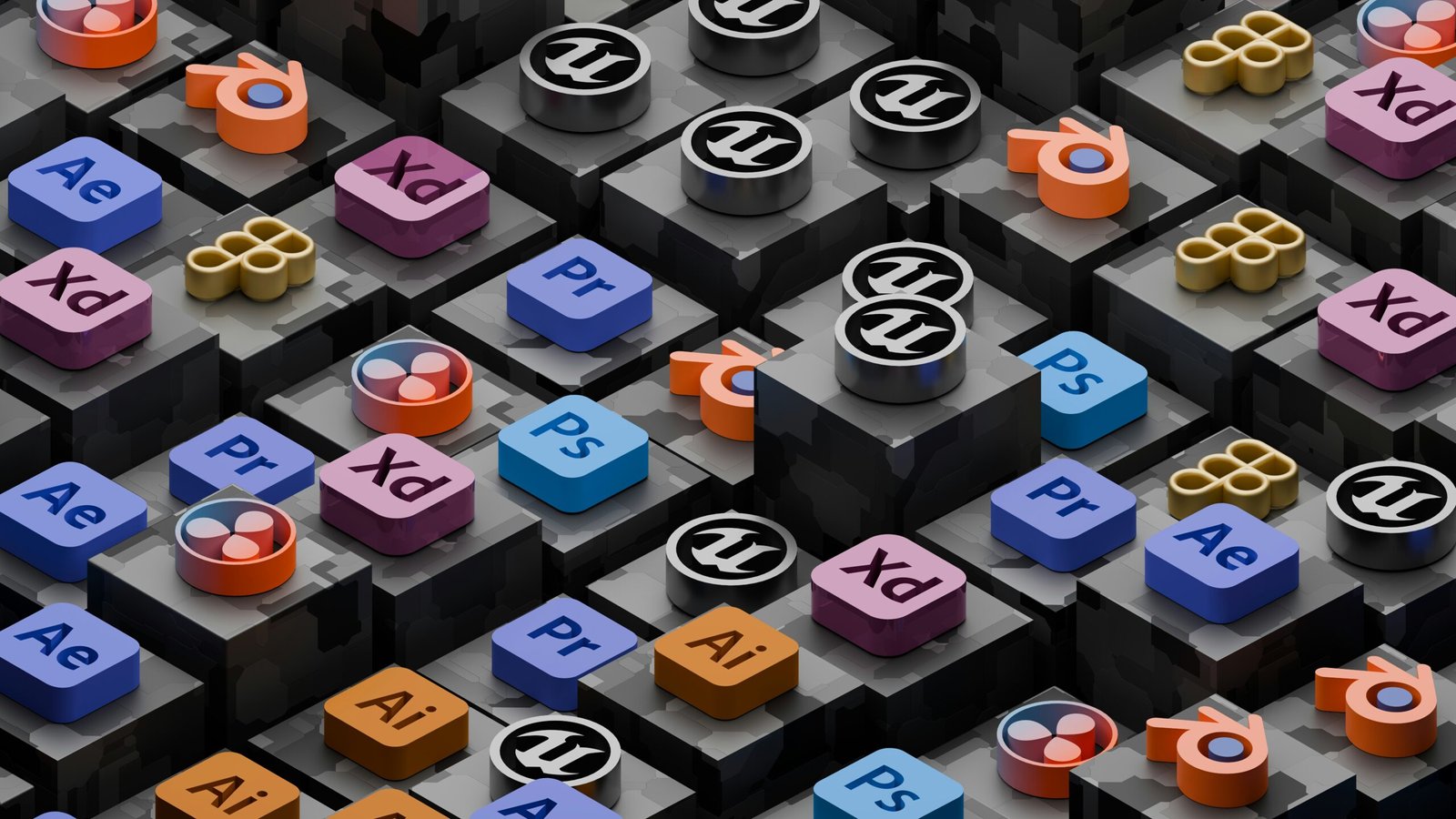 a bunch of different colored blocks with numbers on them